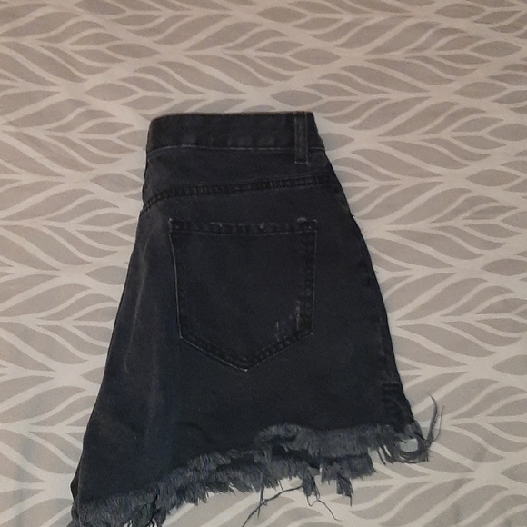 Washed out black never worn denim shorts - Picture 2 of 3